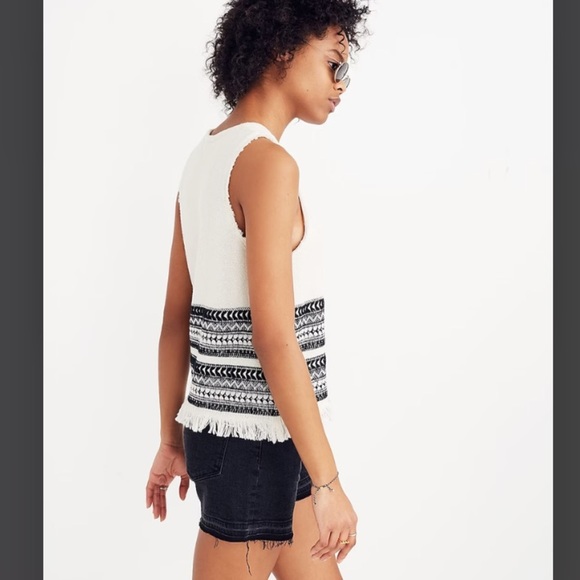 Madewell - Villagrove Sweater Tank in Bright Ivory - Picture 3 of 14